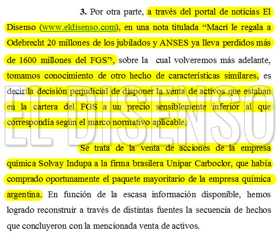 Denuncia FGS - Investigación de El Disenso