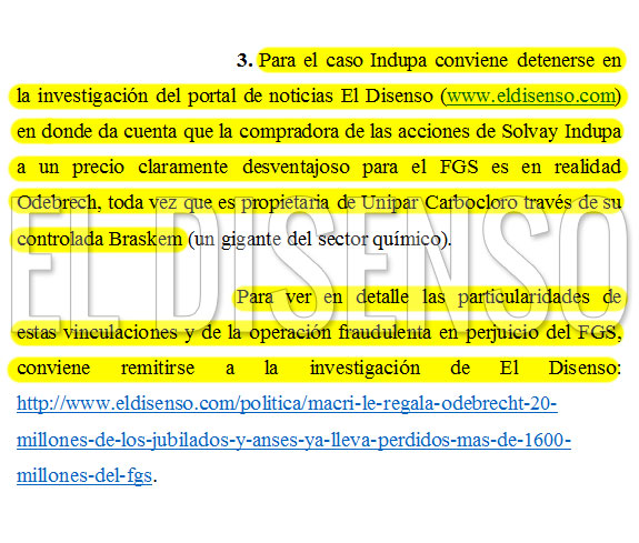 Denuncia FGS - Investigación de El Disenso