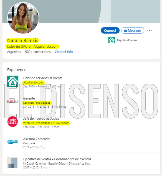 CV Natalia Bilinkis - El Disenso