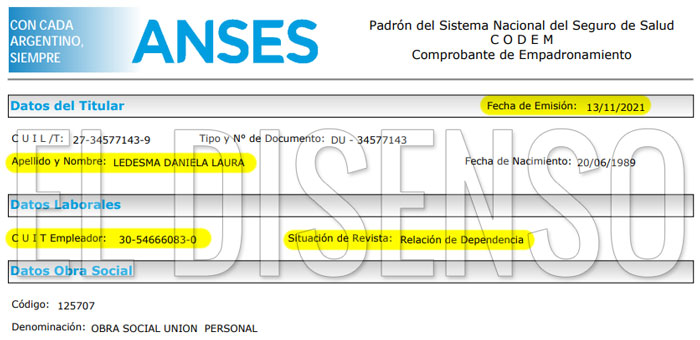 Codem Ledesma empleador AFI - El Disenso