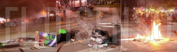 Manifestantes causan destrozos en El Bolson - El Disenso