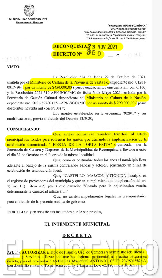 Contratación medio millón para Kaniche Castello - El Disenso