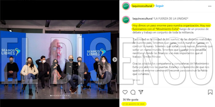 Fusión La Quince - Movimiento Evita - El Disenso
