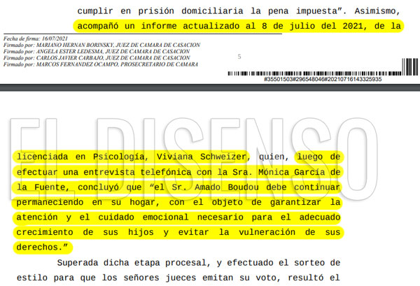 Fallo Amado Boudou - El Disenso