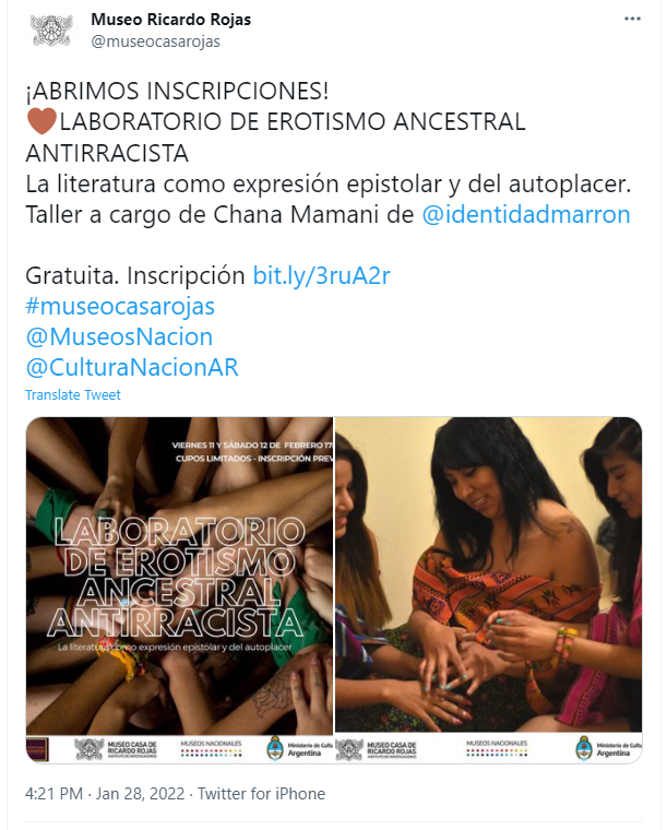 Laboratorios de Erotismo Ancestral Antirracista - El Disenso