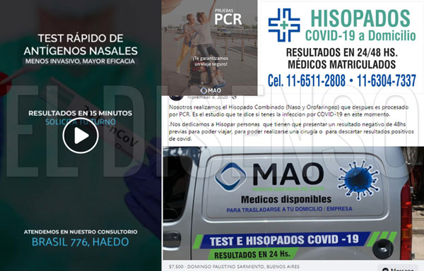Servicios de Hisopado ofrecidos por el Dr Blanco - El Disenso