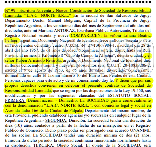 LAC Norte SRL - Fellner y Rivarola - El Disenso