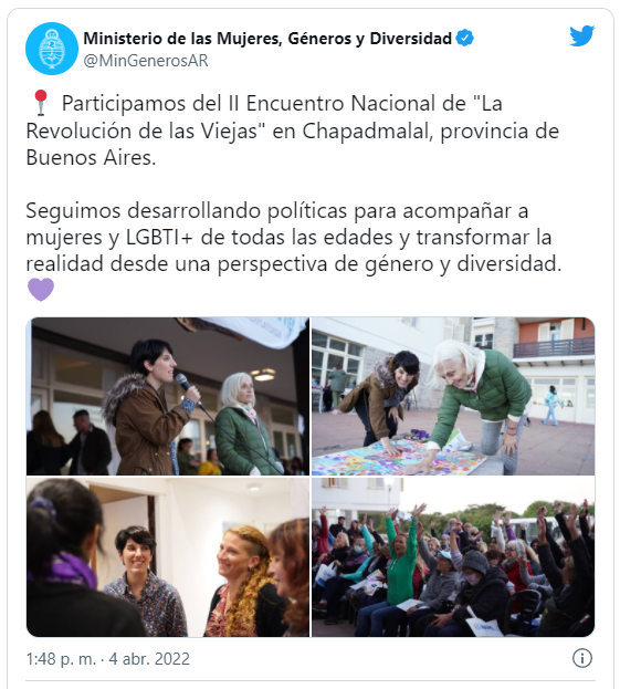 El Ministerio de Mujeres y Género acompañó a Cerruti y a las viejas revolucionarias - El Disenso