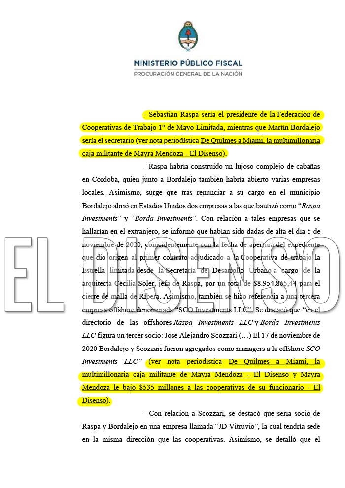 Imputación Mayra Mendoza - p3 - El Disenso