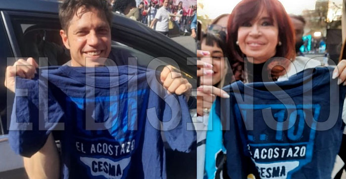 Axel y CFK con Remera El Acostazo - Lista 10 - El Disenso 10 