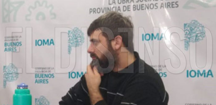 Santiago Giorgetta trabajando como Director en el IOMA - El Disenso