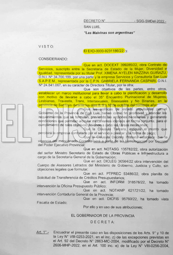 350 millones para el encuentro de mujeres - El Disenso