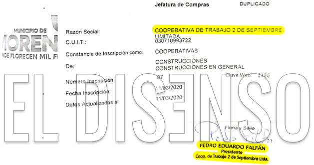 El Presidente de la Cooperativa es el padre del funcionario