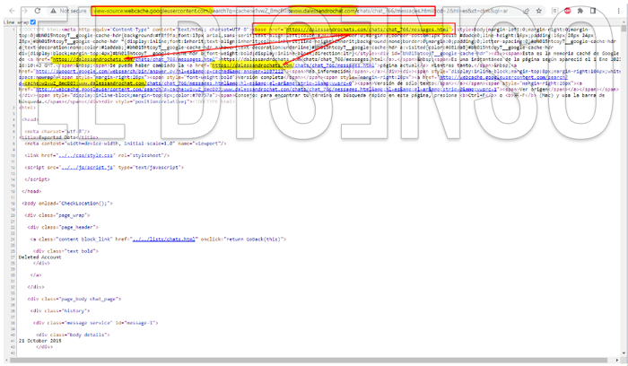 Source del pedido de cache que redirecciona a la primera web