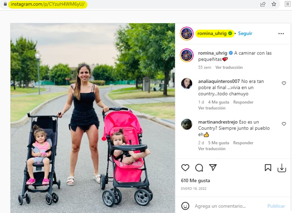 Romina de GH en Terravista con 2 de sus hijas - Fuente: Instagram Oficial