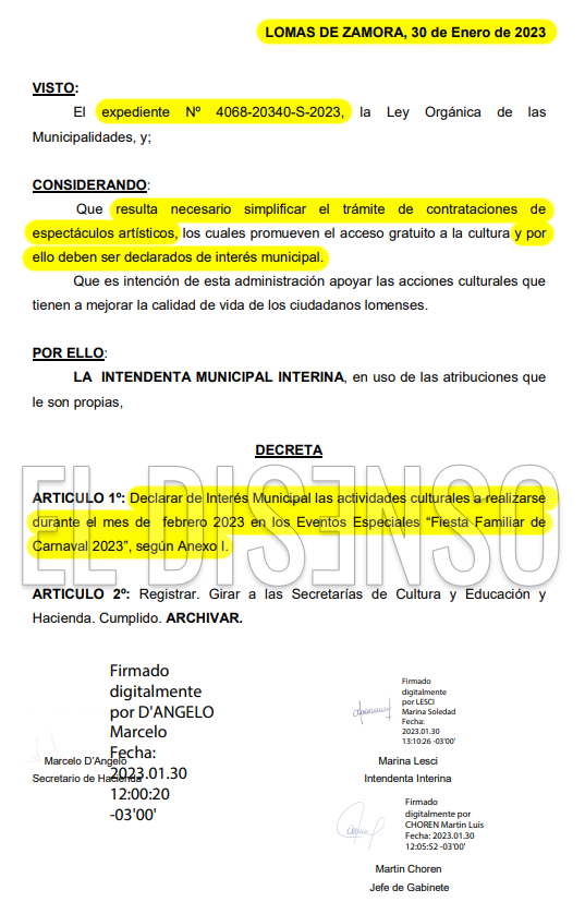 Lomas de Zamora gasta $121.4 millones en shows artísticos para Carnaval - El Disenso