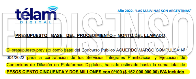 Presupuesto: 152 millones! - El Disenso