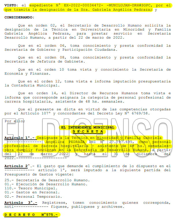 Angelica Pedraza empleada de la Secretaría de Desarrollo Humano