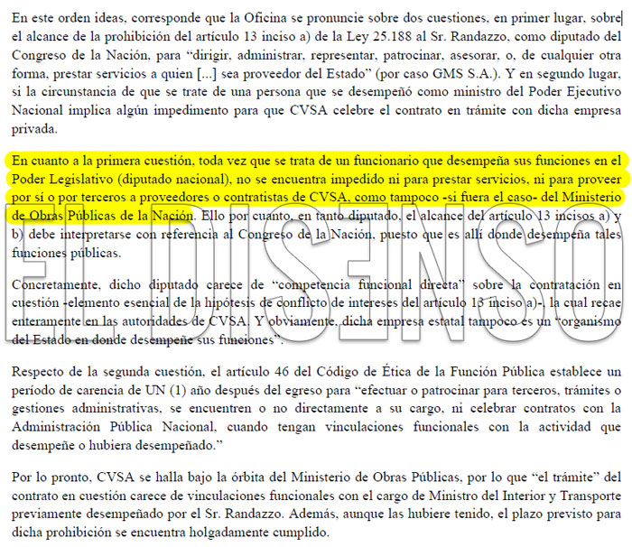 Dictámen Oficina AntiCorrupción