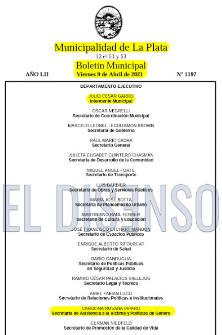 Boletín Oficial de La Plata (2021) - El Disenso