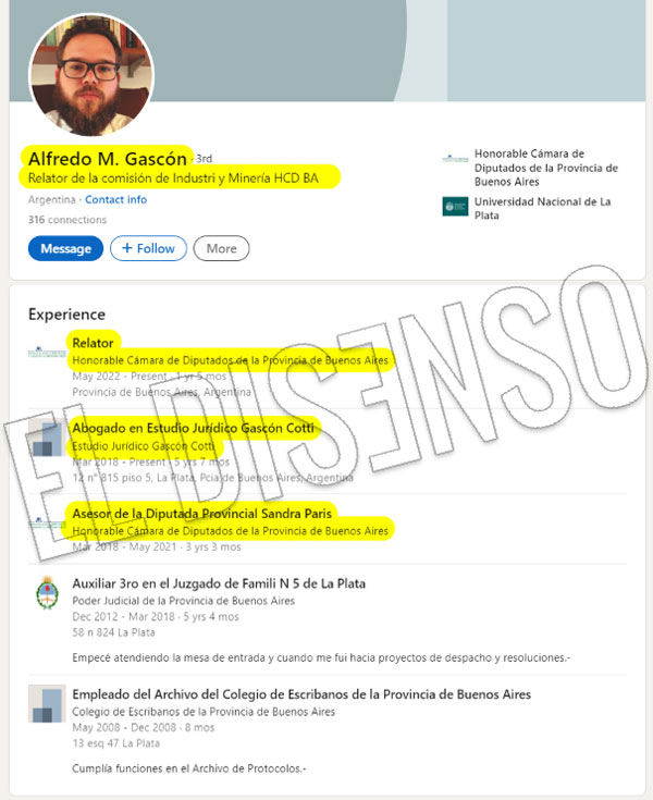 CV LinkedIn Alfredo Gascon Jr - El Disenso