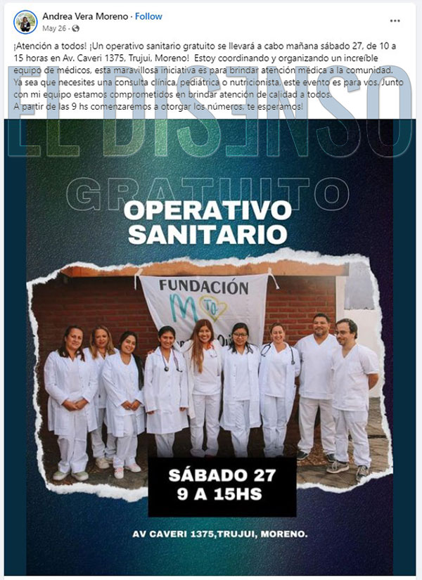 Operativo Sanitario - Atención Médica - El Disenso