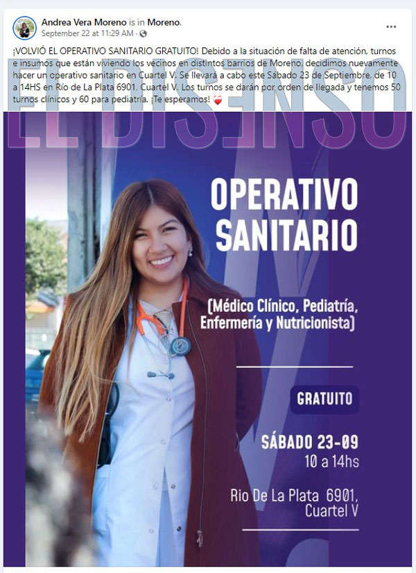 Operativo Sanitario - Atención Médica - El Disenso