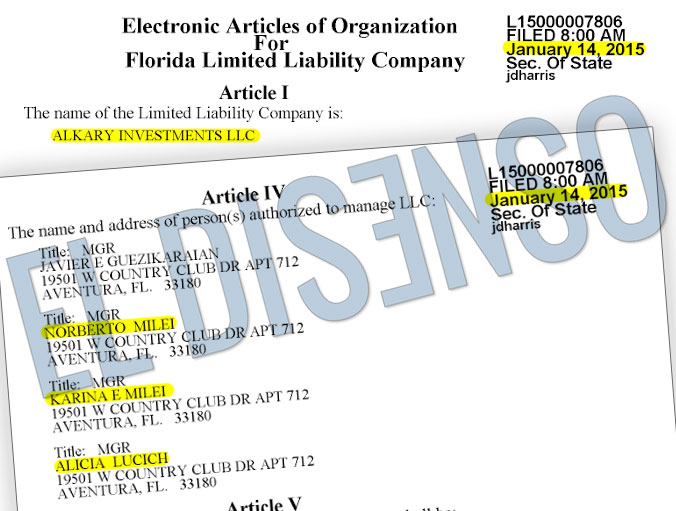Creación de Alkary Investments LLC - El Disenso