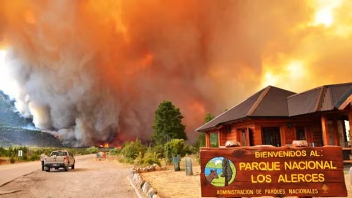 Incendio del Parque Los Alerces en Febrero 2023