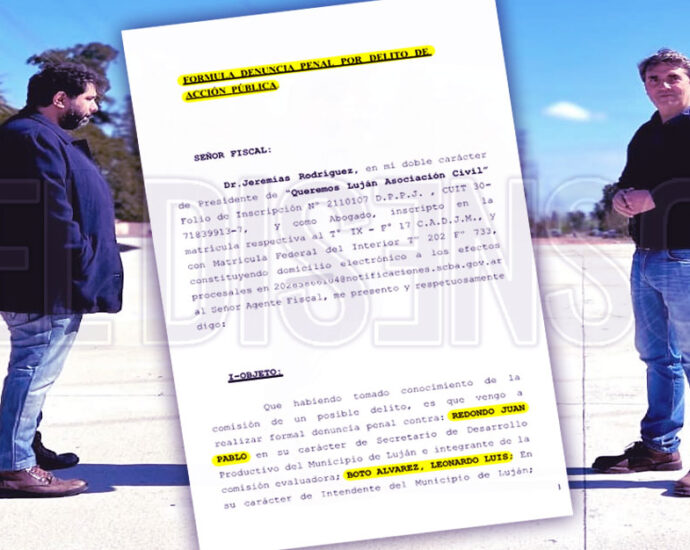 Luján - Denuncia Penal compra dron Leo Boto - El Disenso
