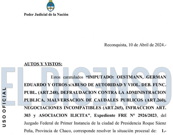 Auto de Procesamiento