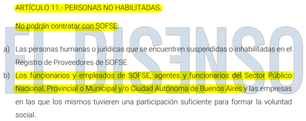 Personas no habilitadas para contratar - El Disenso