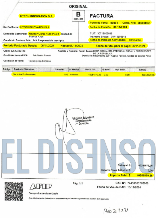 OSPRERA contrato a la empresa del socio de MArtín Menem por más de 40 millones - El Disenso