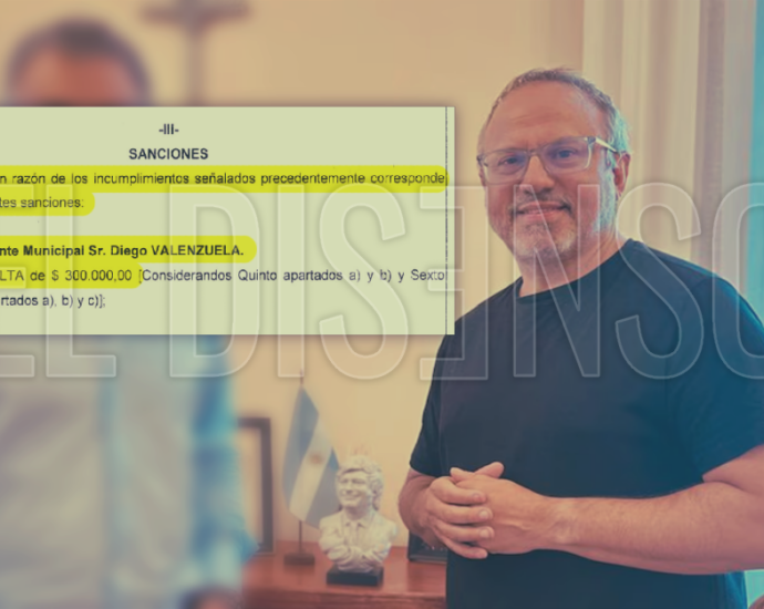 Diego Valenzuela multa Pauta Oficial - El Disenso