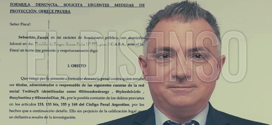 Sebastián Pareja denuncia tuiteros - El Disenso - Investigacion