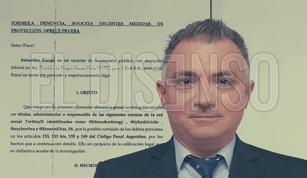 Sebastián Pareja denuncia tuiteros libertarios - El Disenso