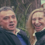 Sebastián Pareja y Karina Milei en un acto de La Libertad Avanza Provincia de Buenos Aires