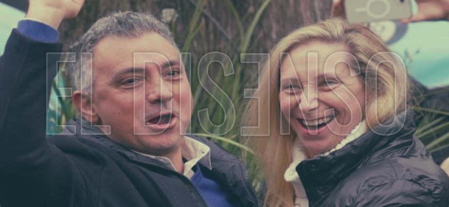 Sebastián Pareja y Karina Milei en un acto de La Libertad Avanza Provincia de Buenos Aires