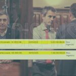 Fotomontaje de Martin Menem y el titular de Vialidad Marcelo Campoy junto al documento de la prorroga de He Vras SRL por 2584 millones.