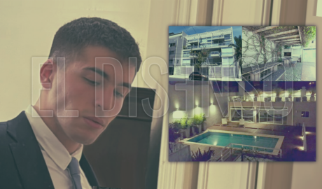 Fachada y terraza con piscina del departamento duplex adquirido por Federico Sharif Menem en CABA.