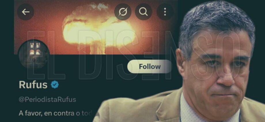 El Juez Daniel Rafecas en primer plano, con el encabezado de la cuenta de X @Periodista Rufus de fondo.
